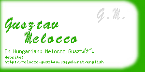 gusztav melocco business card